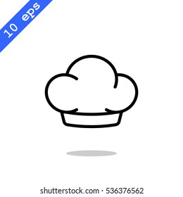Chef hat Icon Flat.