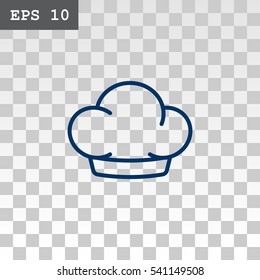 Chef hat Icon Flat.