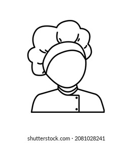 Chef hat icon flat design