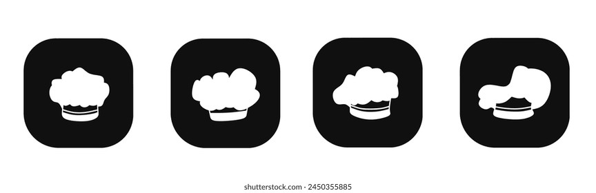 Chef hat icon in flat. A chef hat icon design. Stock vector.