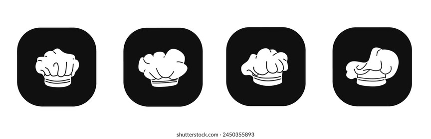 Chef hat icon in flat. A chef hat icon design. Stock vector.