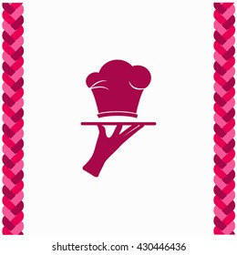Chef hat icon Flat Design. Isolated Illustration.