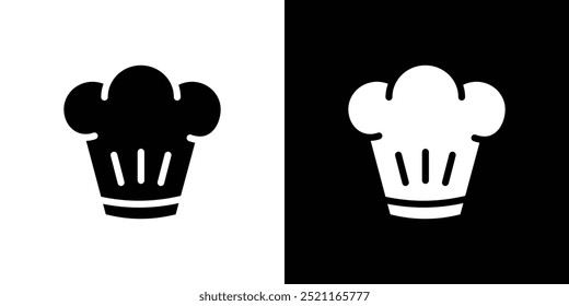 Chef hat icon Flat fill set collection