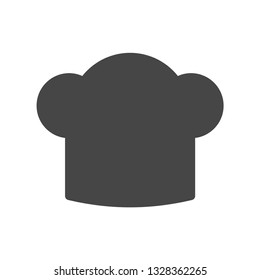 Chef hat icon flat. Grey on white background.
