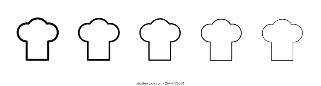 Chef hat icon flat illustration set logo