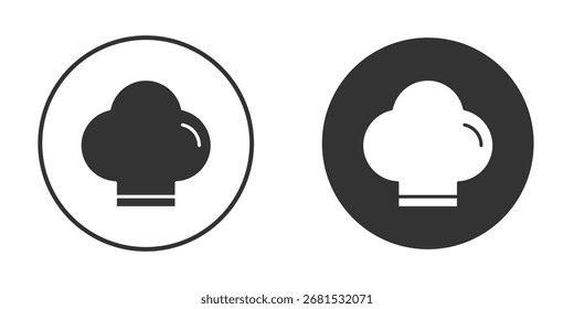Icono de sombrero de chef plano. Ilustración aislada símbolo de signo de Vector