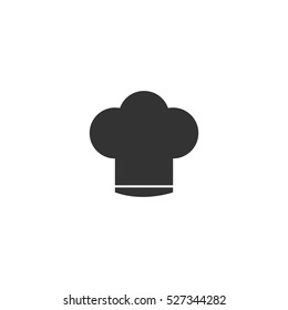 Chef hat icon flat. Illustration isolated vector sign symbol