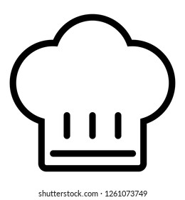 Chef hat icon in flat style. Cooker cap vector illustration on white isolated background. Chef restaurant business concept.