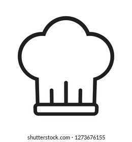Chef hat icon in flat style. Cooker cap vector illustration on white isolated background. Chef restaurant business concept.