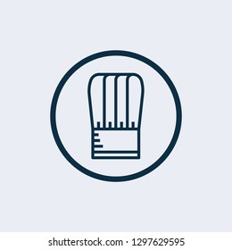 Chef hat icon in flat style. Cooker cap vector illustration on white isolated background. Chef restaurant business concept. - Vector