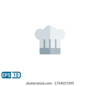 chef hat icon in flat style. vector illustration for graphic designer, website, UI isolated on white background. Editable color. EPS 10