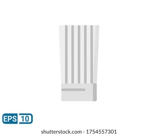chef hat icon in flat style isolated on white background. Editable color. EPS 10