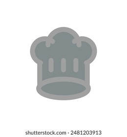 chef hat icon flat style