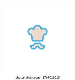 chef hat icon flat vector logo design trendy illustration signage symbol graphic simple