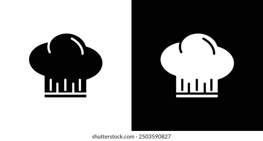 Chef hat icon Flat vector set outline