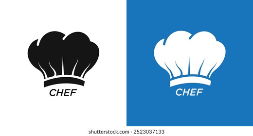 Chef hat icon Flat vector set outline