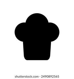Chef hat icon illustrated on background