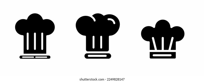 Kochmütze, Symbol-Illustration einzeln auf weißem Hintergrund. Stock-Vektorgrafik.