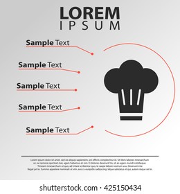 chef hat icon. chef hat infographics template