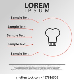 chef hat icon. chef hat infographics template