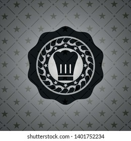 chef hat icon inside black badge