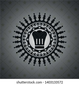 chef hat icon inside black badge
