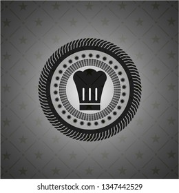 chef hat icon inside dark emblem
