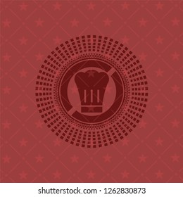 chef hat icon inside red emblem