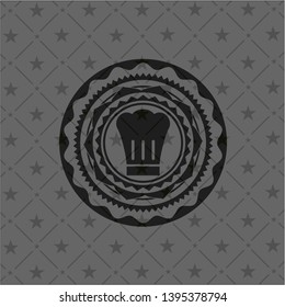 chef hat icon inside retro style black emblem