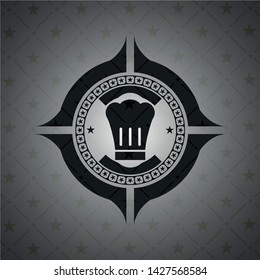 chef hat icon inside retro style black emblem