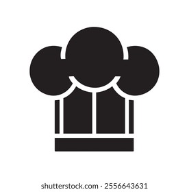 Chef hat icon isolated. Kitchen chef hat vector flat design. Chef hat silhouette. Chef hat logo. vector illustration.