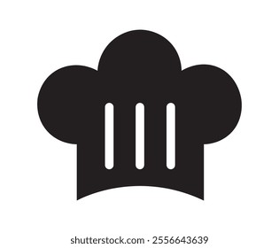 Chef hat icon isolated. Kitchen chef hat vector flat design. Chef hat silhouette. Chef hat logo. vector illustration.