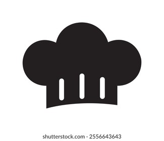 Chef hat icon isolated. Kitchen chef hat vector flat design. Chef hat silhouette. Chef hat logo. vector illustration.