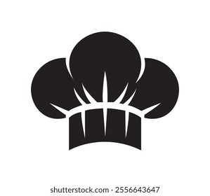 Chef hat icon isolated. Kitchen chef hat vector flat design. Chef hat silhouette. Chef hat logo. vector illustration.