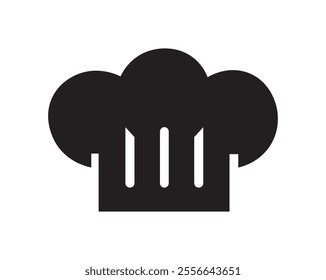 Chef hat icon isolated. Kitchen chef hat vector flat design. Chef hat silhouette. Chef hat logo. vector illustration.