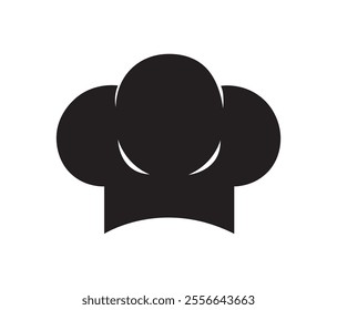 Chef hat icon isolated. Kitchen chef hat vector flat design. Chef hat silhouette. Chef hat logo. vector illustration.