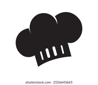 Chef hat icon isolated. Kitchen chef hat vector flat design. Chef hat silhouette. Chef hat logo. vector illustration.