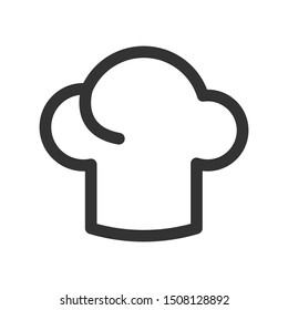 Chef hat icon isolated on white background. Cooker wear symbol modern, simple, vector, icon for website design, mobile app, ui. Vector Illustration