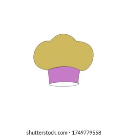 Chef hat icon isolated on white. Kitchen symbol, logo illustration.