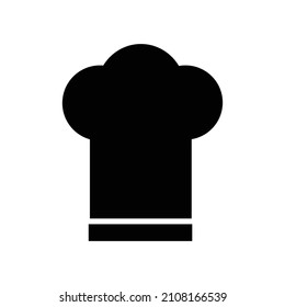 Icono de sombrero de chef aislado en gráfico de vectores negro y blanco