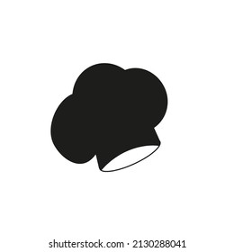 Chef Hat Icon Isolated on Black and White Vector Graphic