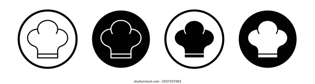 Chef hat icon isolated on white background