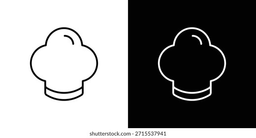Chef hat icon in line design. Editable stroke icons.