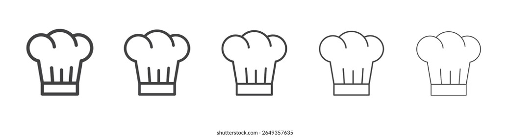 Chef hat icon Line graphics illustration symbol
