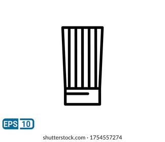 chef hat icon in line style isolated on white background. EPS 10