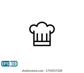 chef hat icon in line style. vector illustration for graphic designer, website, UI isolated on white background. EPS 10