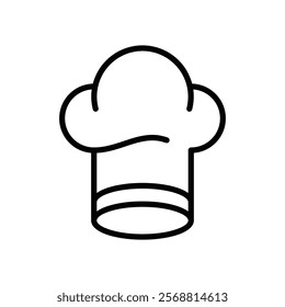 chef hat icon line vector design illustration in trendy style