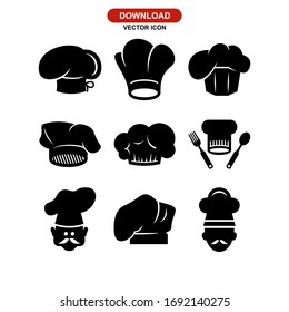 chef hat icon or logo isolated sign symbol vector illustration - Collection of high quality black style vector icons
