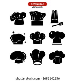 chef hat icon or logo isolated sign symbol vector illustration - Collection of high quality black style vector icons
