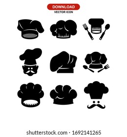 chef hat icon or logo isolated sign symbol vector illustration - Collection of high quality black style vector icons
